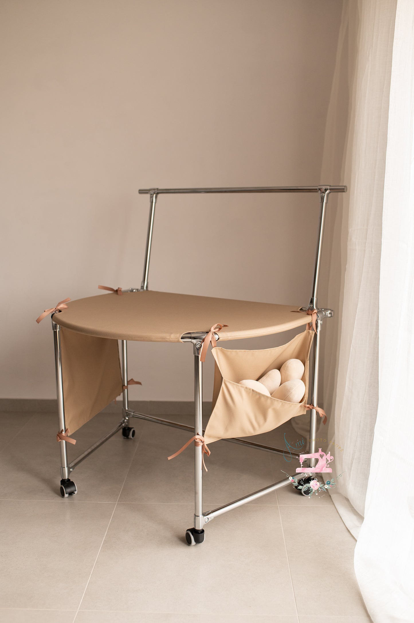 Posing Table - a table to the newborn position - cappuccino +free clothes nb boy ANDREW