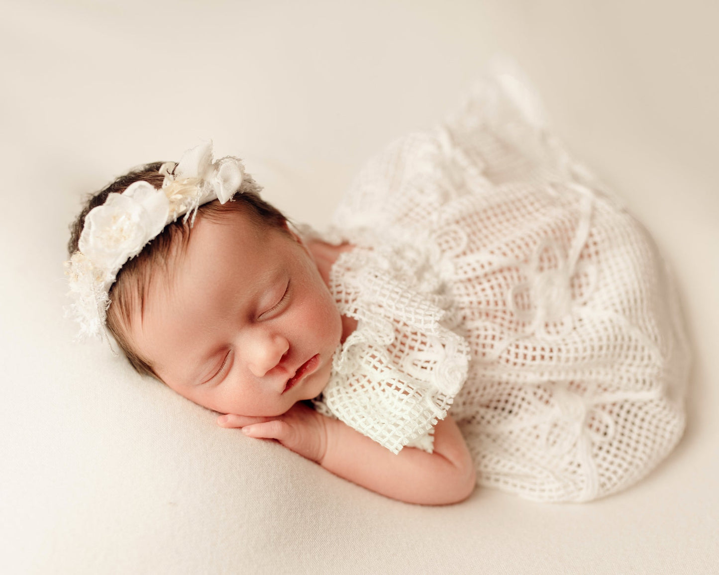 DAISY - set dress, panties and bonnet nb
