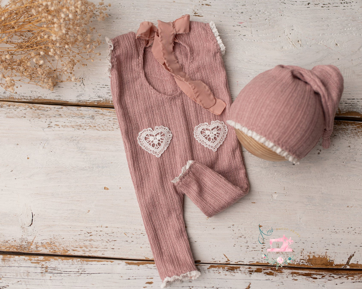 SCARLET - romper and hat nb