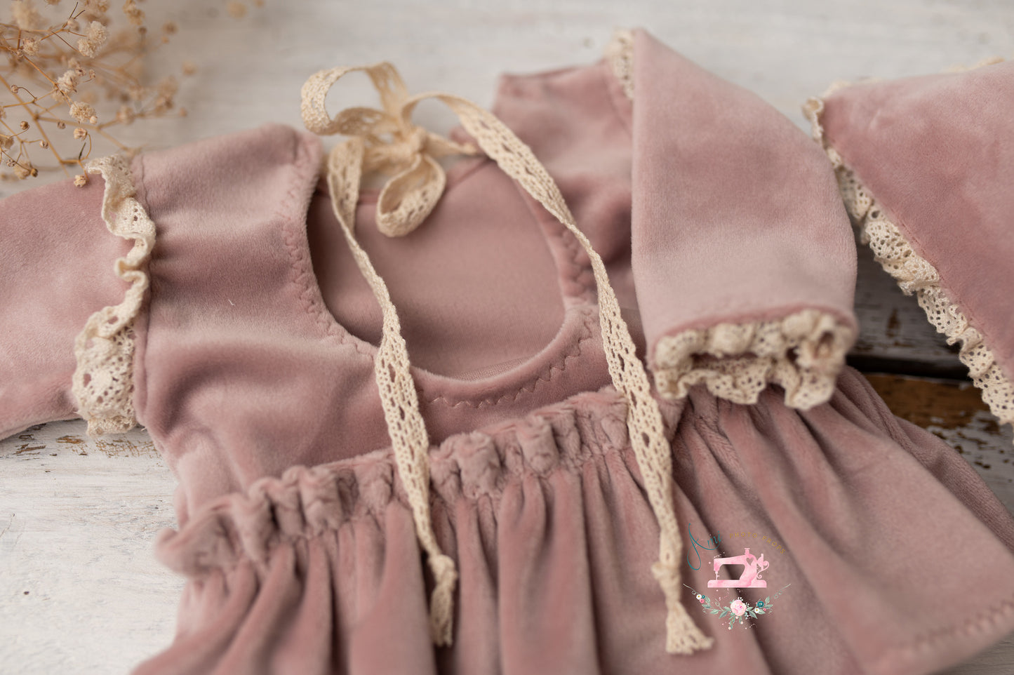 AVA - set nb romper and pillow
