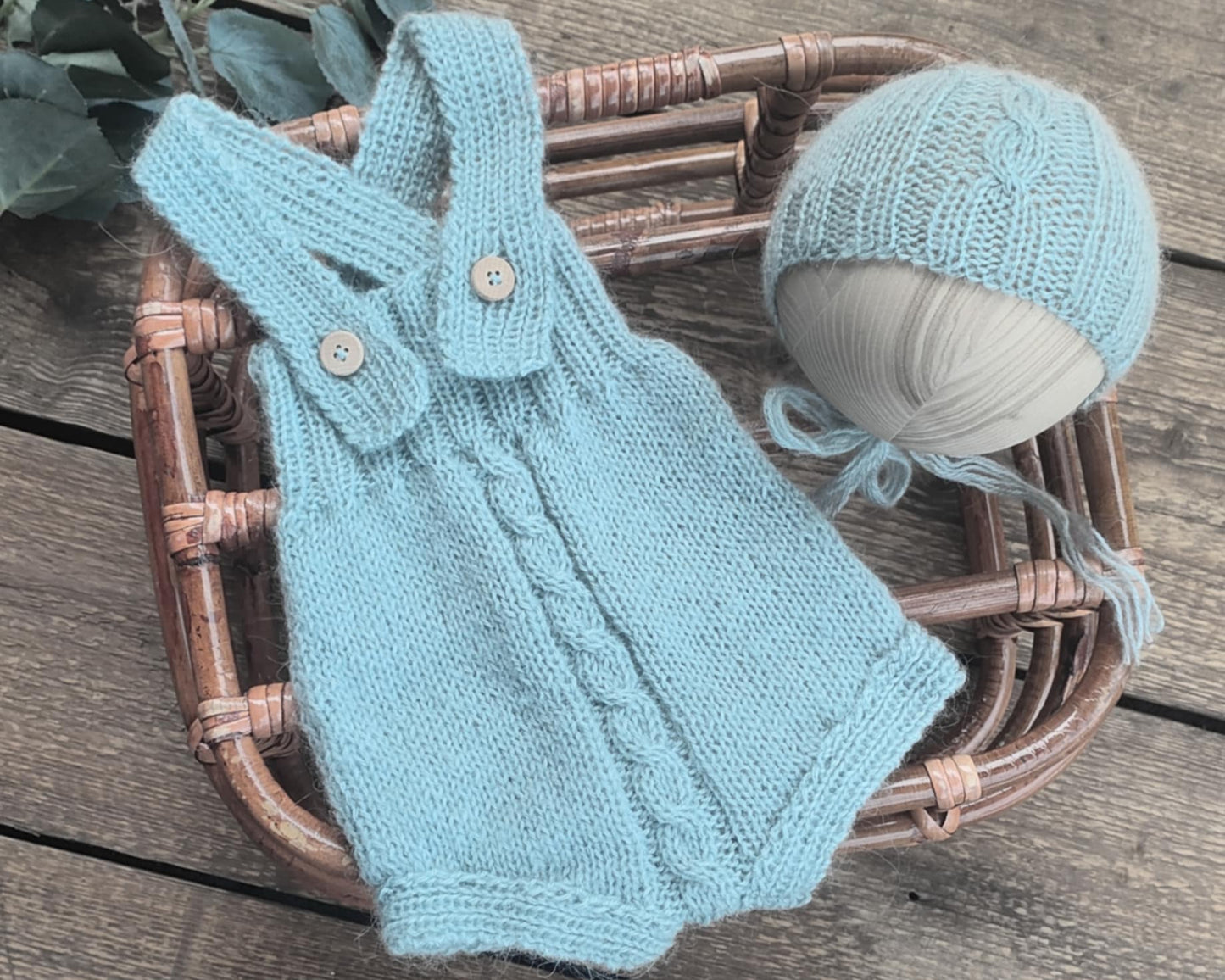 ANDREW - romper and bonnet