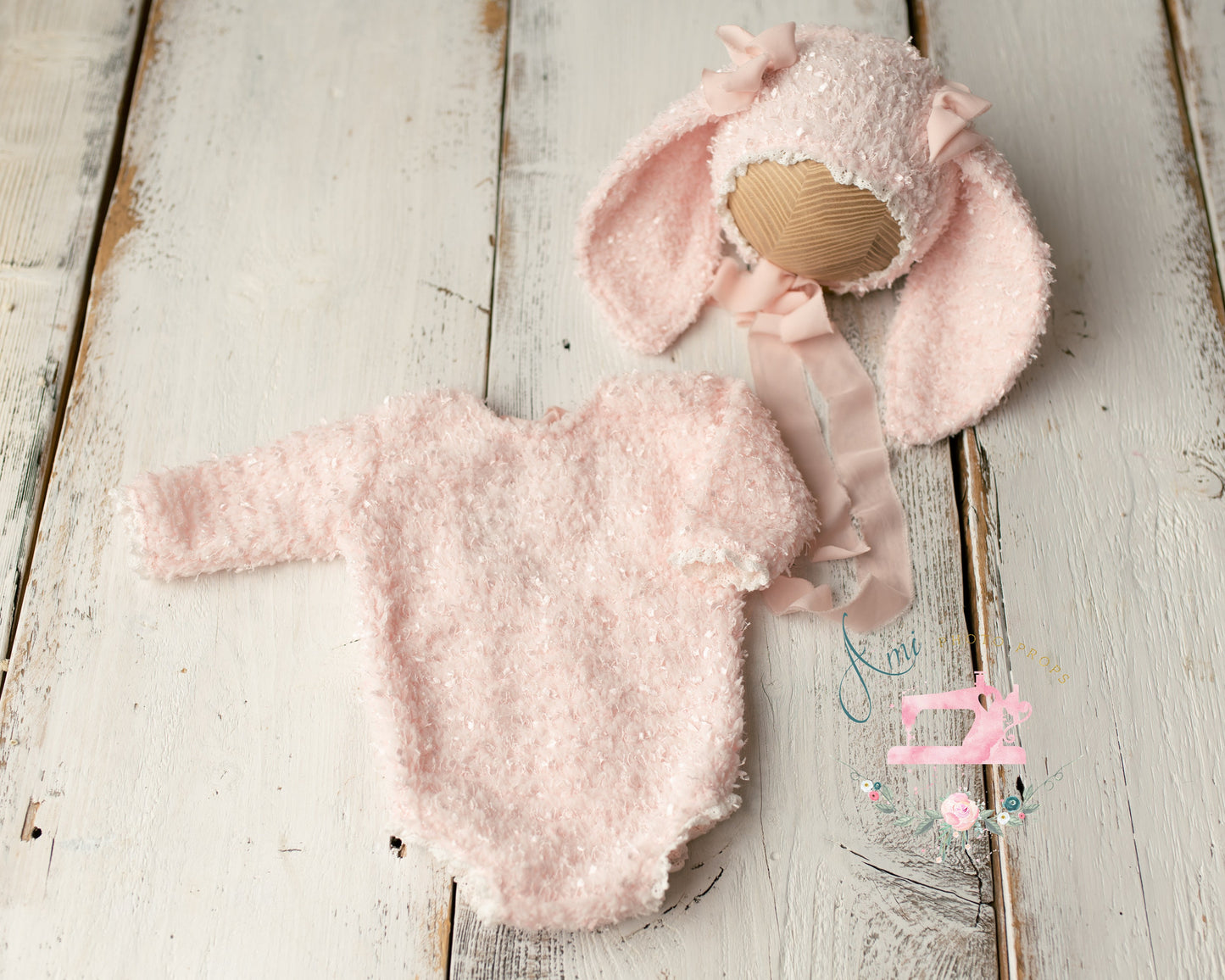 BUNNY - set romper and bonnet