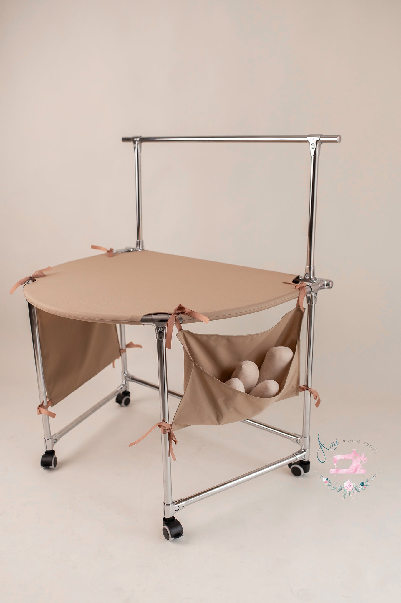 Posing Table - a table to the newborn position - cappuccino +free clothes nb boy ANDREW
