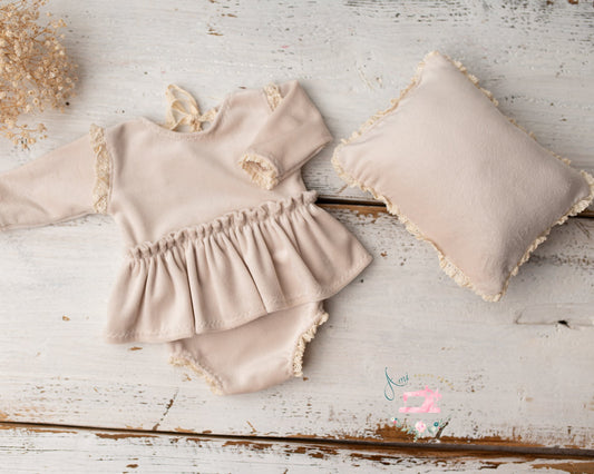 MARY - set nb romper and pillow