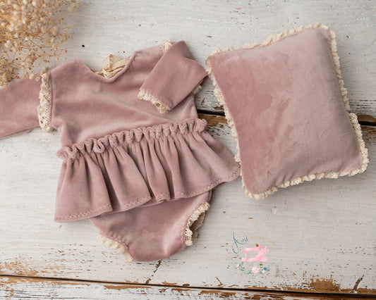 AVA - set nb romper and pillow