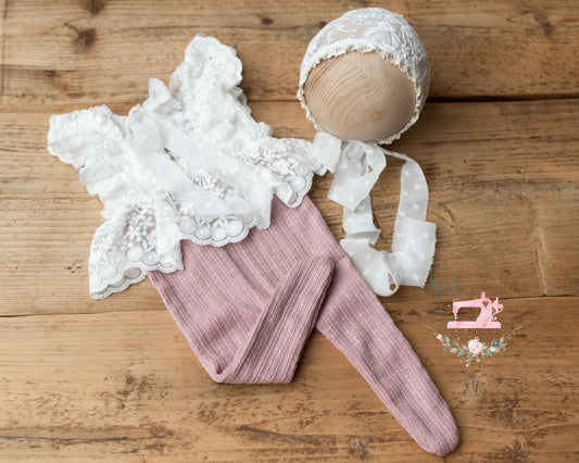 JULIET - romper and bonnet