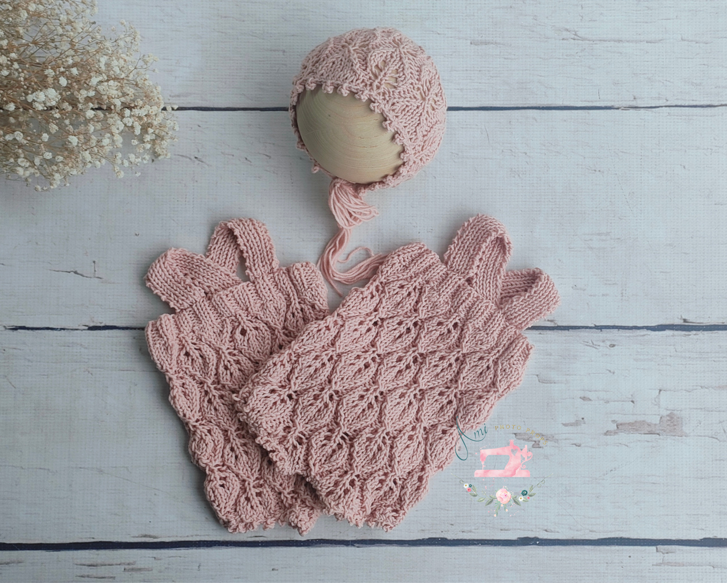 ABIGAIL - rompers and bonnet