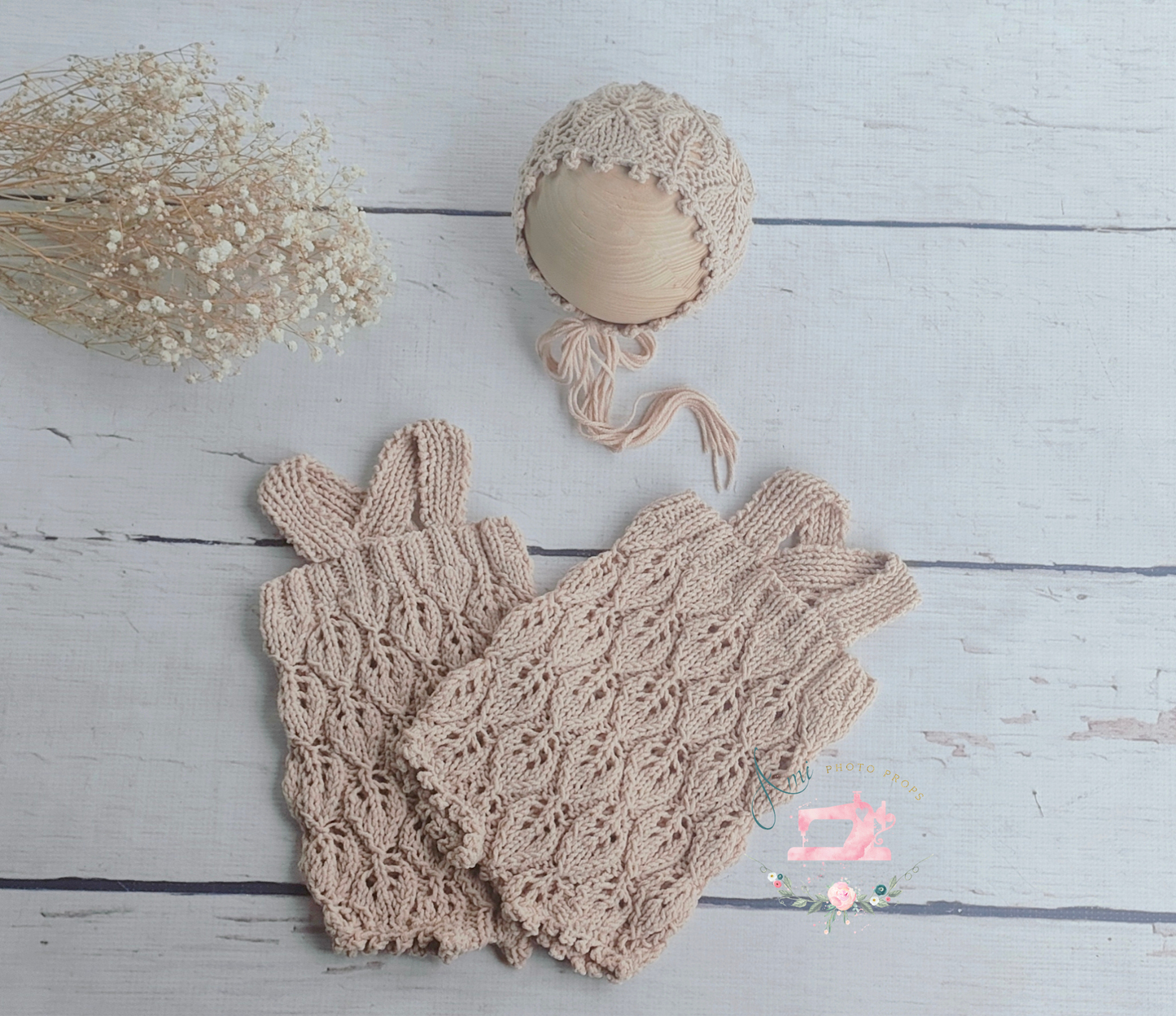 ABIGAIL - rompers and bonnet